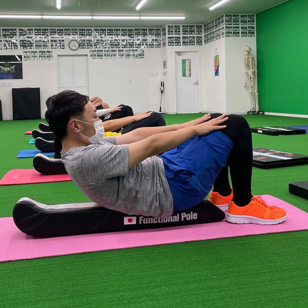 お父さんたちもトレーニング