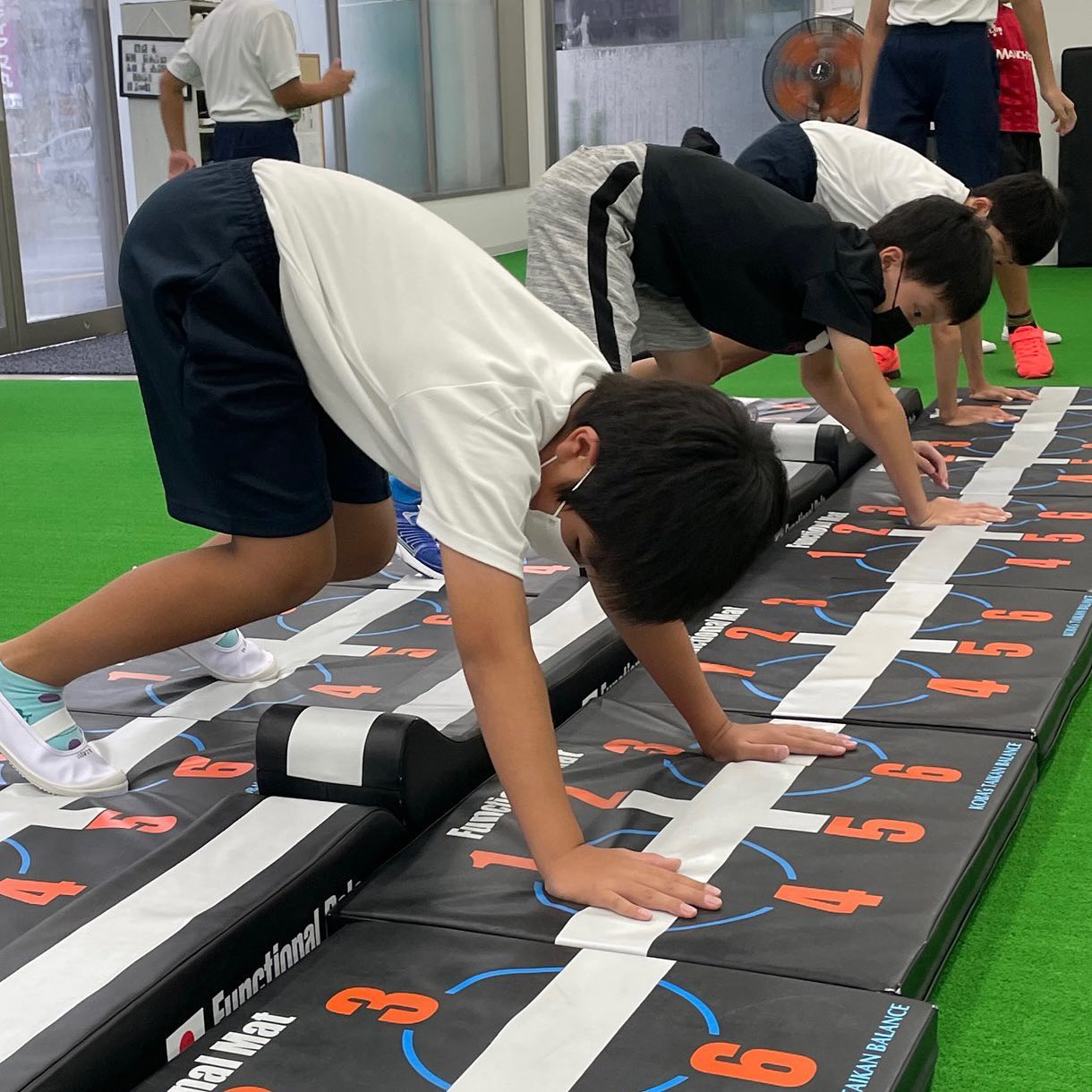 マットを使った模倣運動🐶