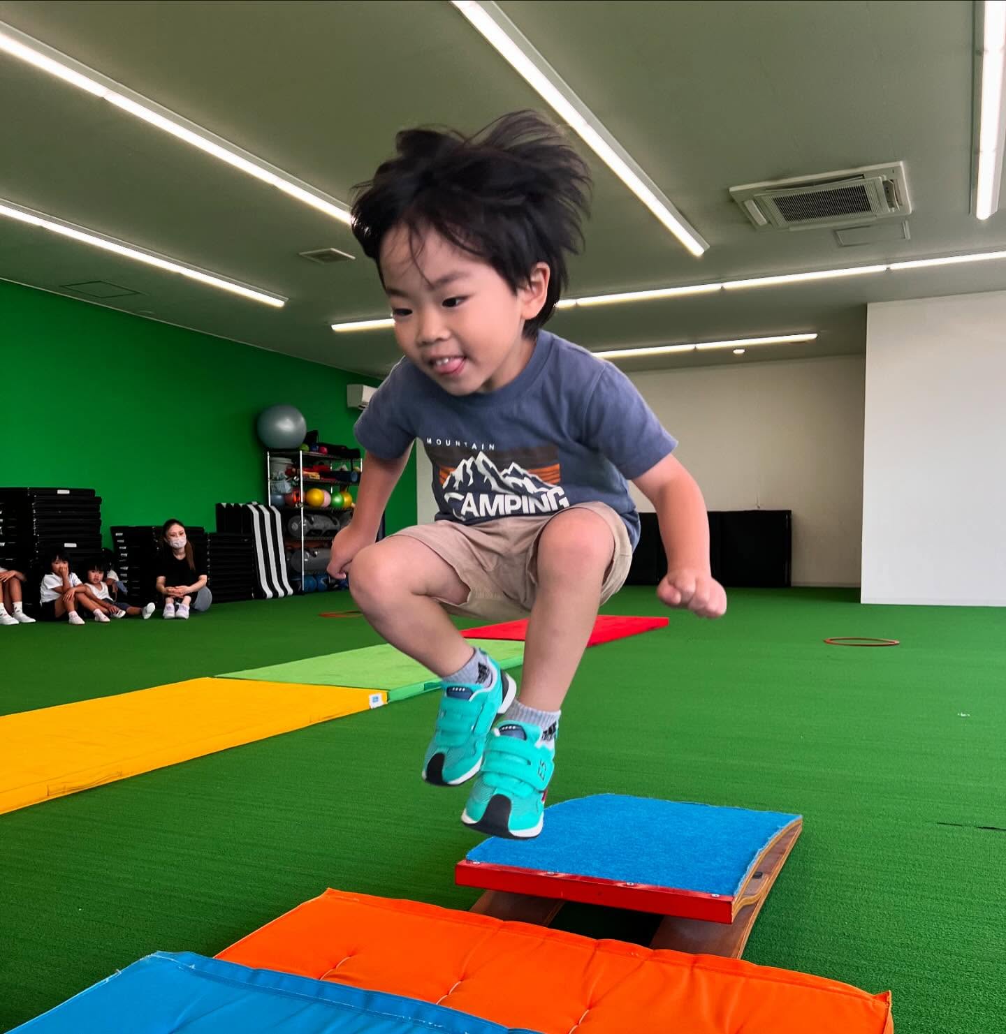 両足踏切の練習