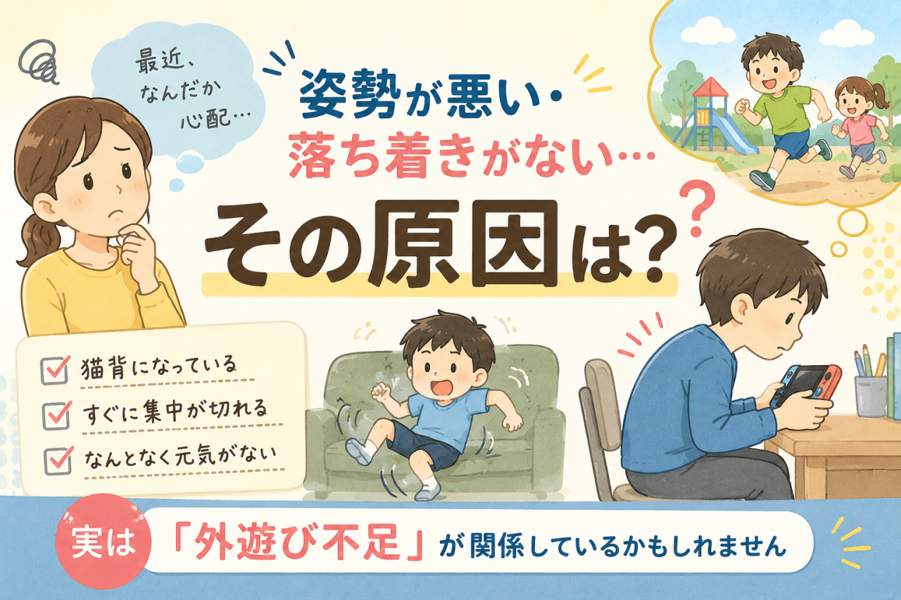 【外で遊ばない子どもたち…】運動不足・外遊び不足が続くと体に何が起きる？今すぐできる対策をお伝えします🌸