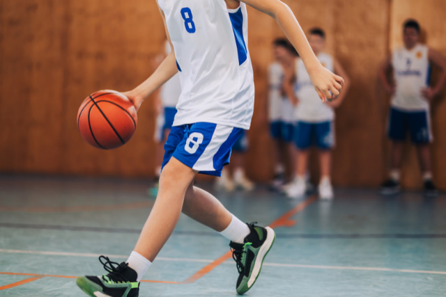 バスケの試合中